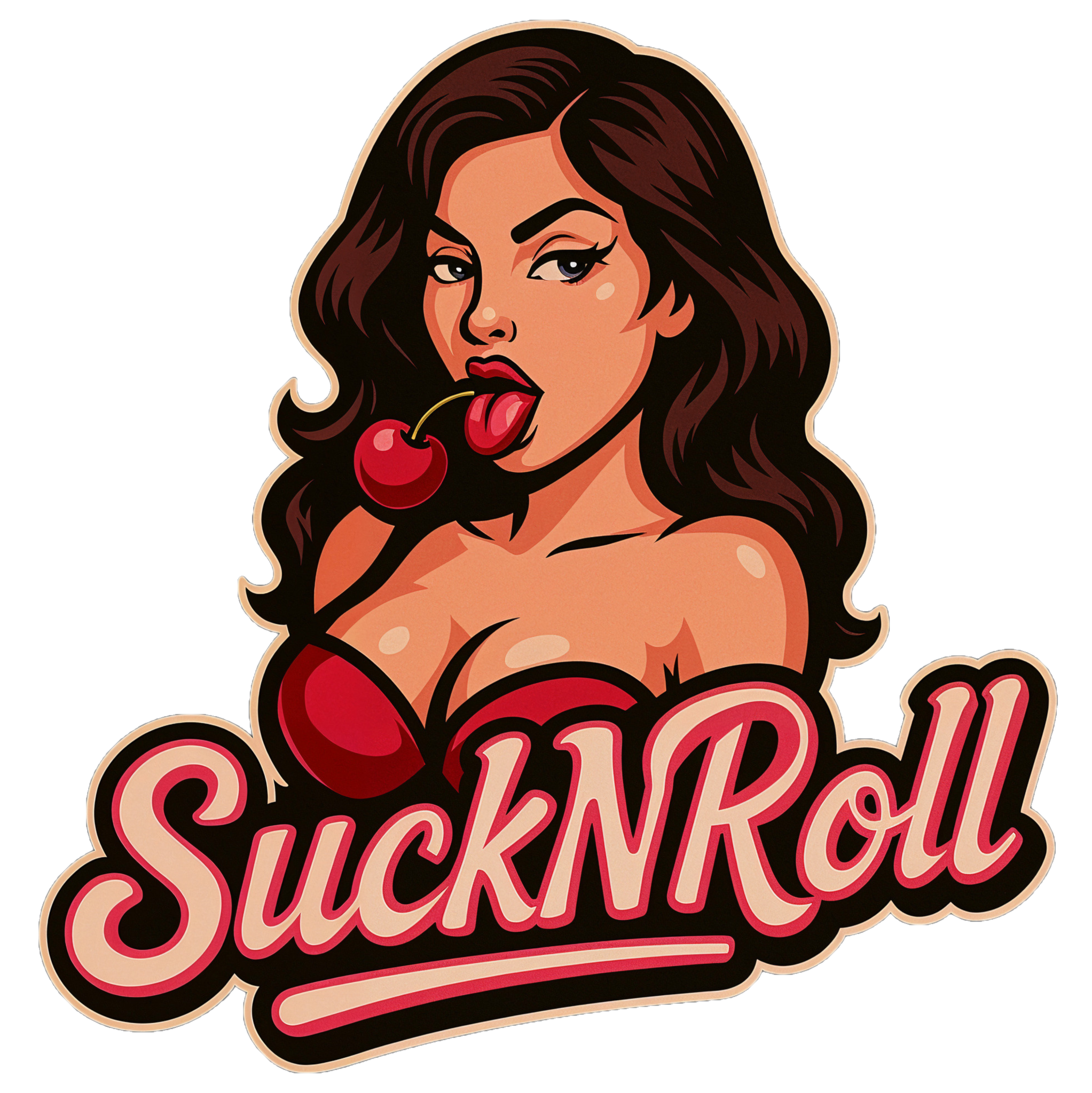 SuckNRoll neon style logo